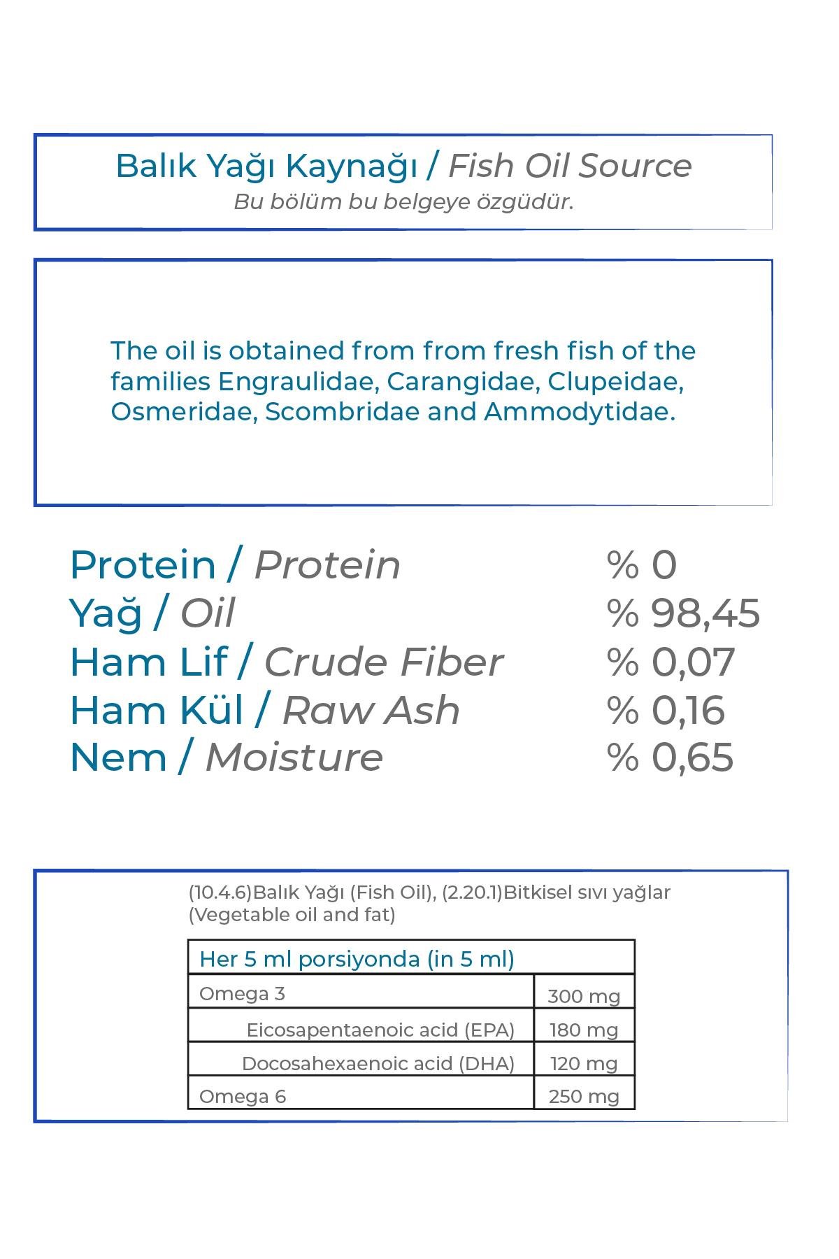 Harveld Fish Oil Kedi Ve Köpekler İçin Omega 3-6 Balık Yağı 200ml