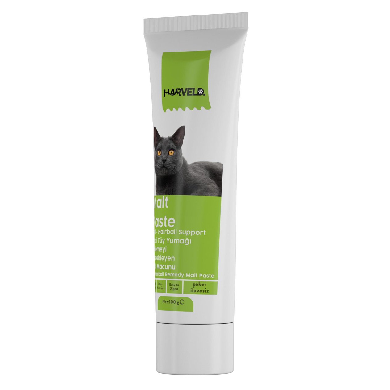 Harveld Malt Paste Kedi Tüy Yumağı Önlemeyi Destekleyen Malt Macun 100 gr
