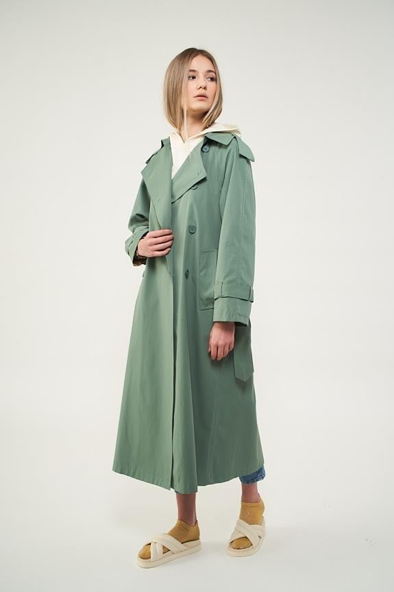 Astarlı Trenchcoat  Yeşil