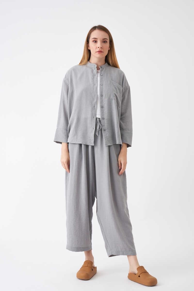 Pocket Short Tunic Grey
