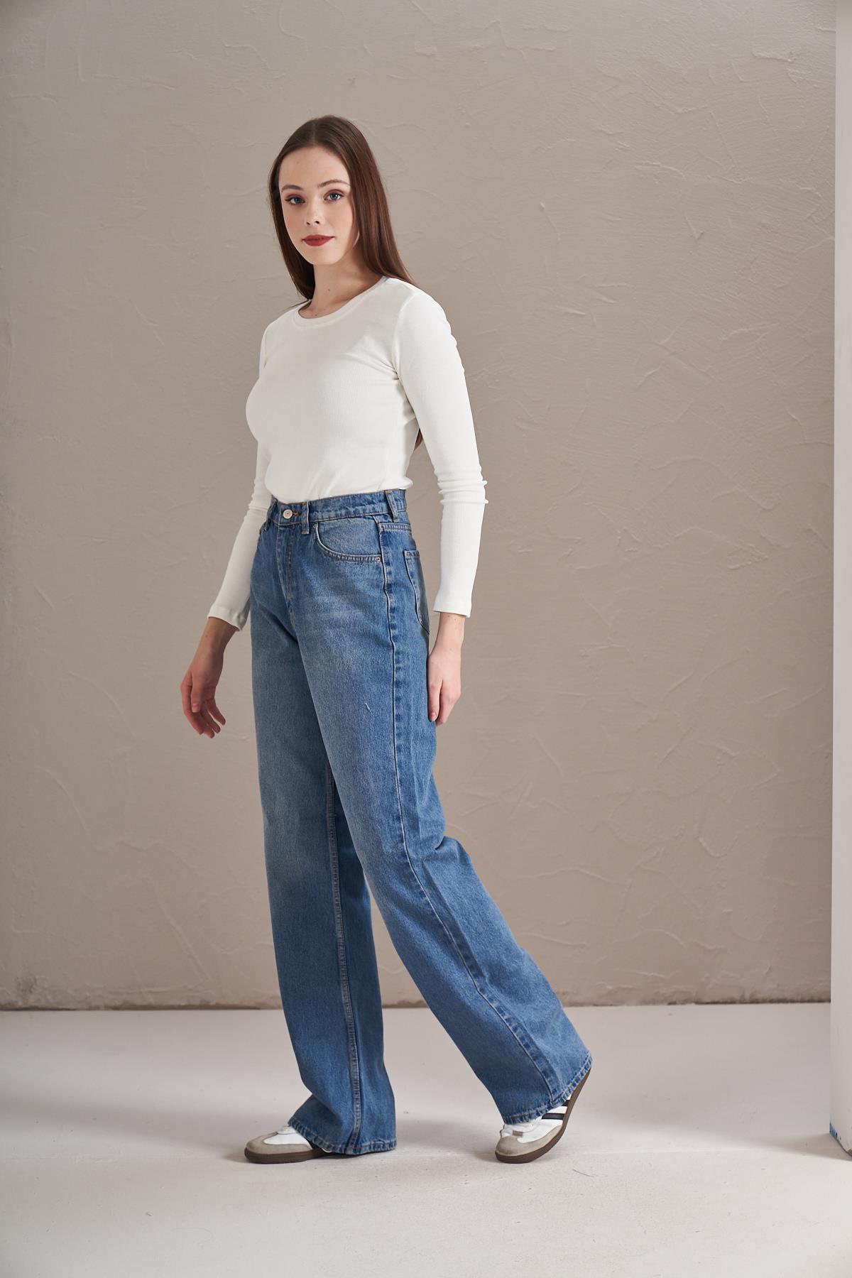 Denim Pantolon Mavi