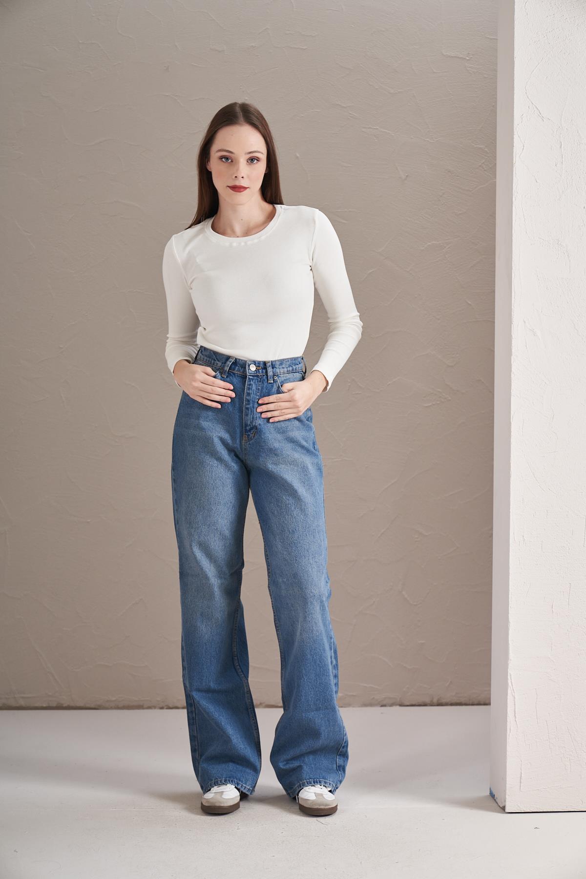 Denim Pantolon Mavi