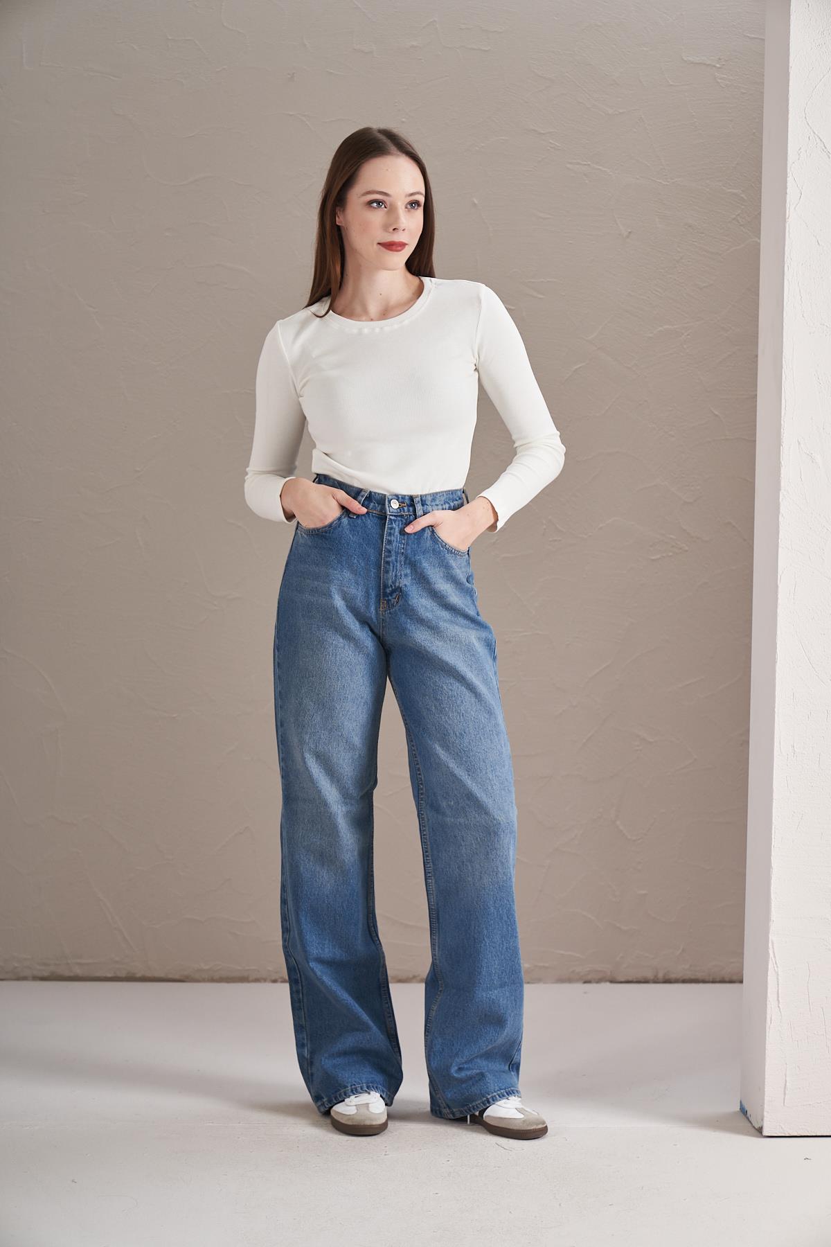 Denim Pantolon Mavi
