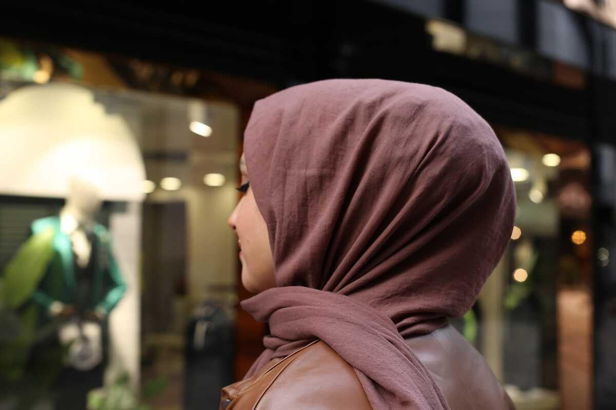 Cotton Voile Shawll Brown