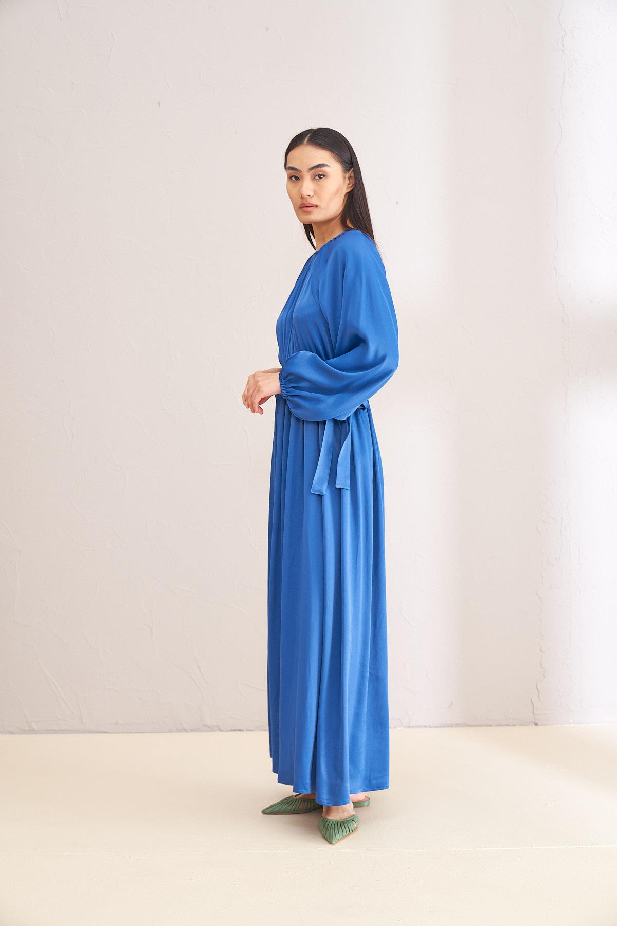 STELLA LACİVERT ELBİSE 2144