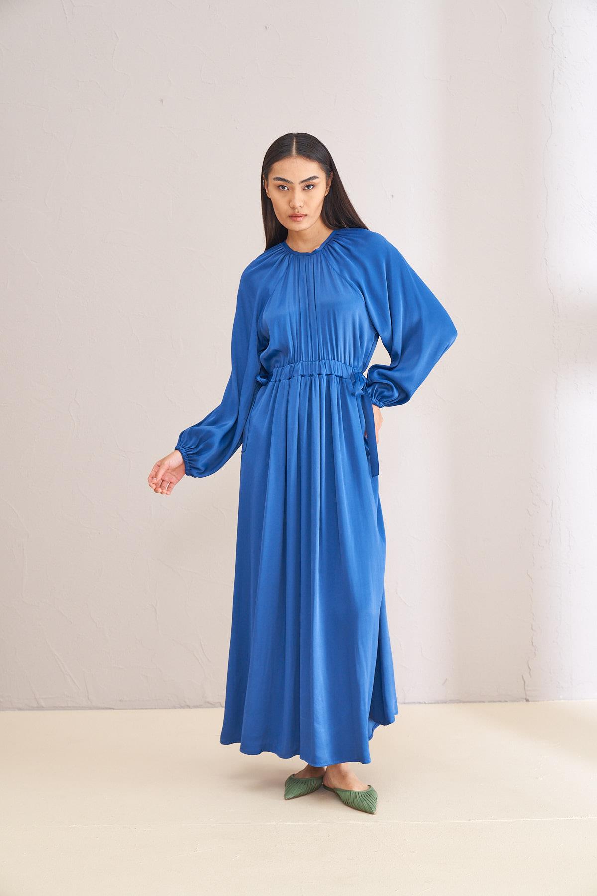 STELLA LACİVERT ELBİSE 2144