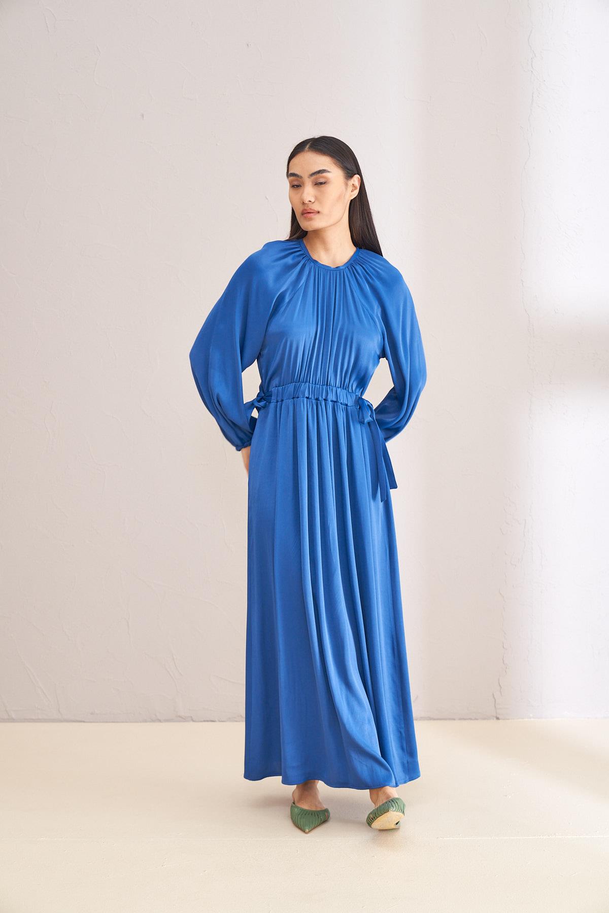 STELLA LACİVERT ELBİSE 2144