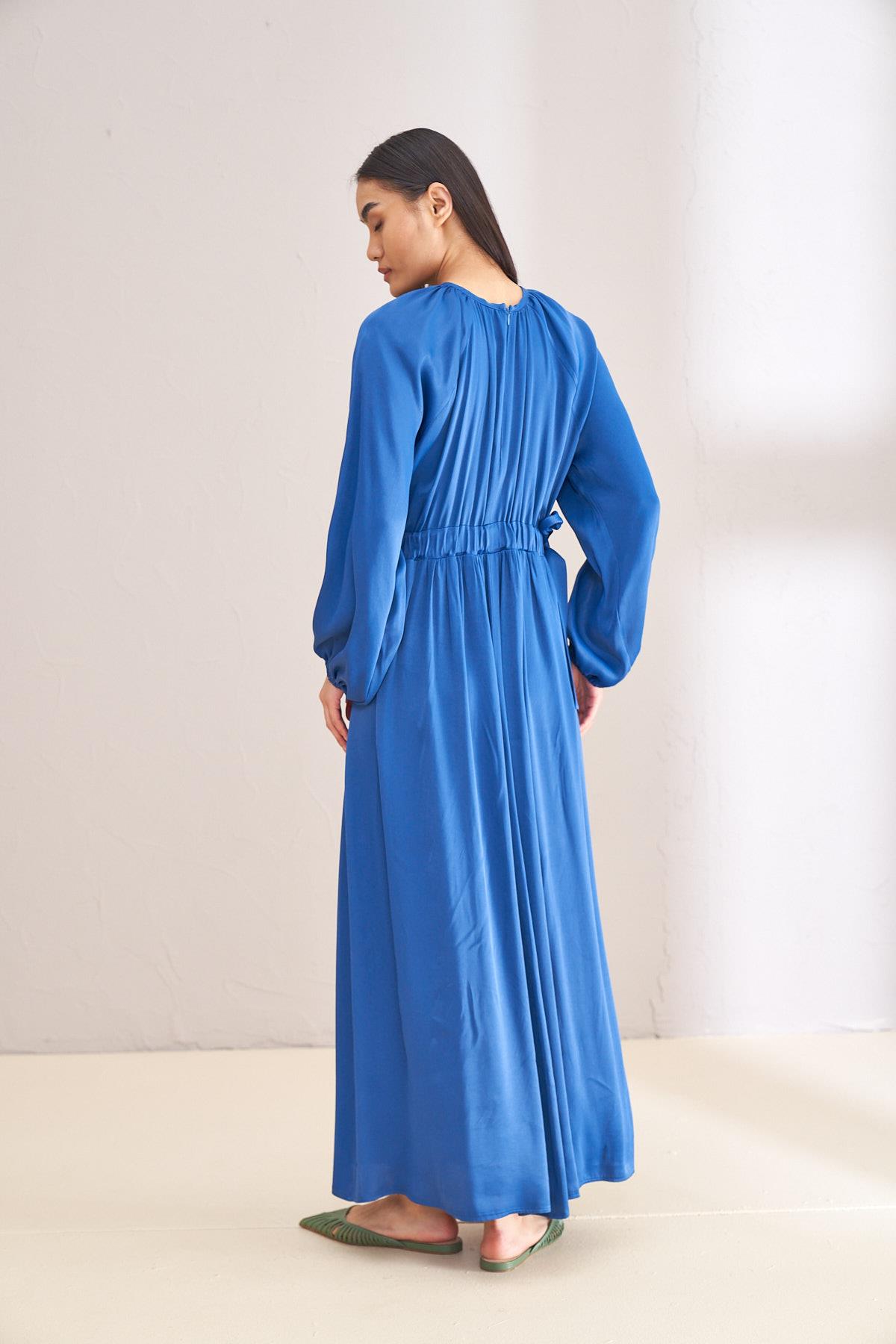 STELLA LACİVERT ELBİSE 2144