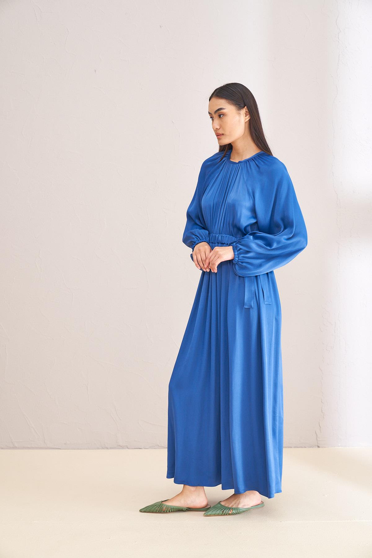 STELLA LACİVERT ELBİSE 2144