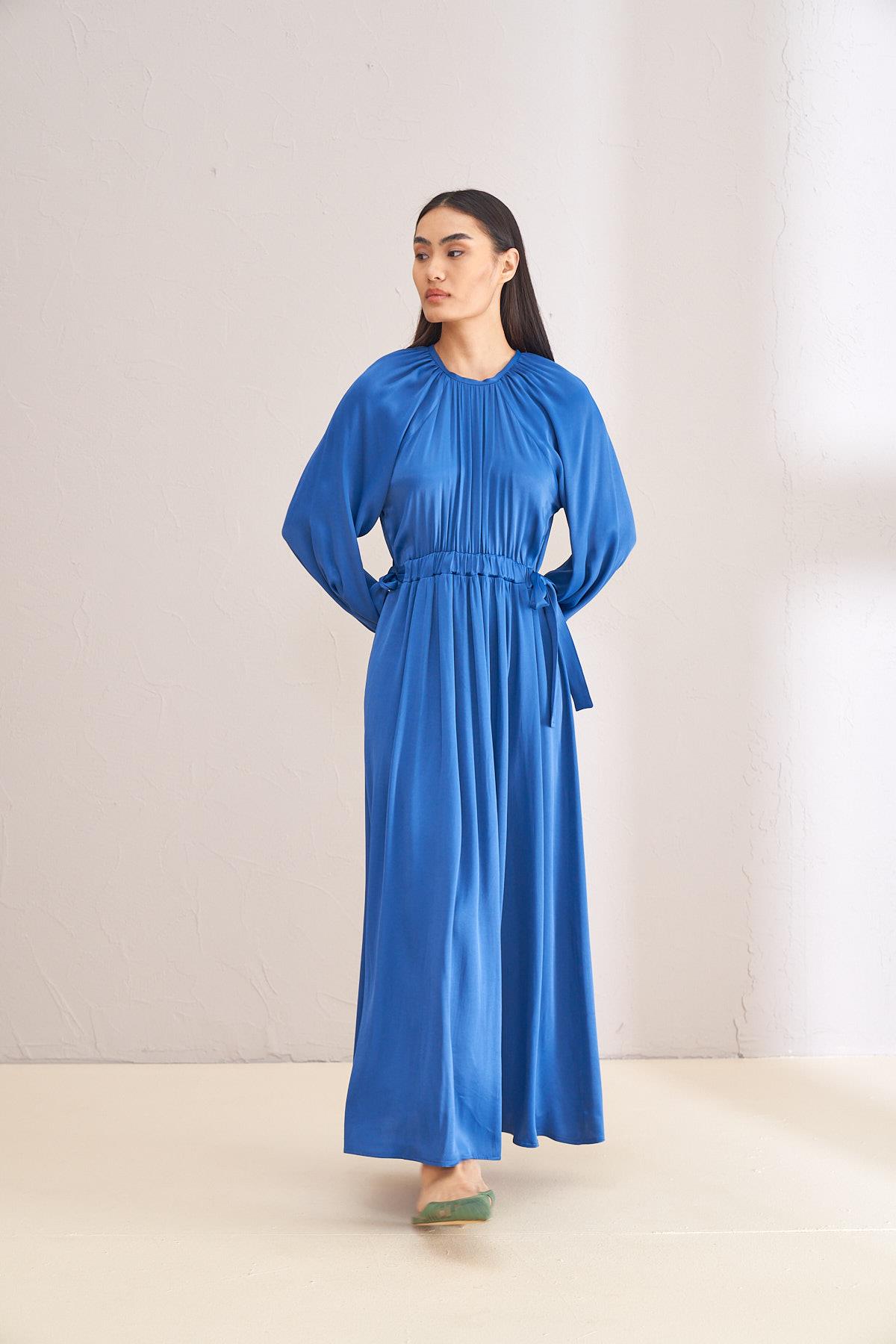 STELLA LACİVERT ELBİSE 2144