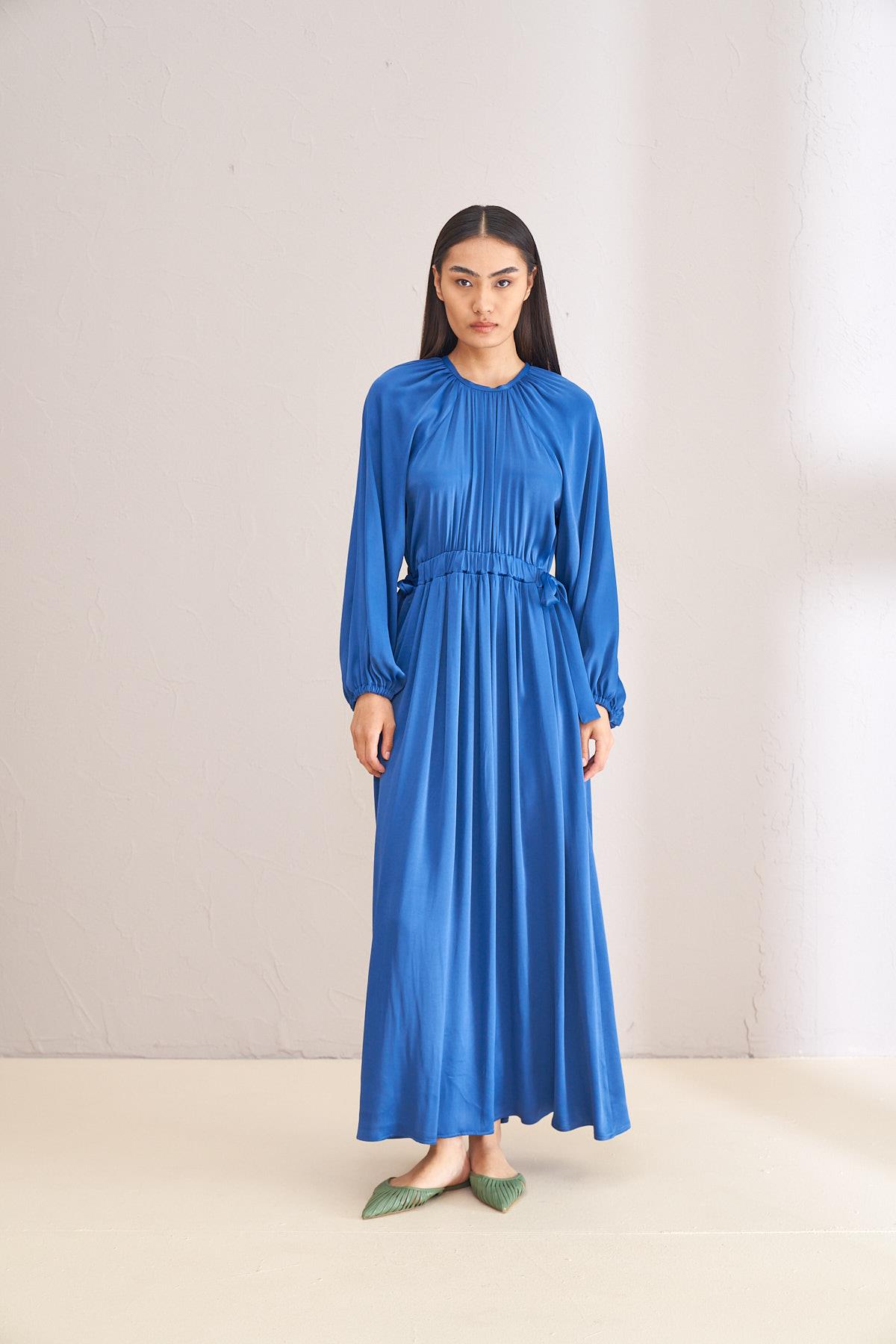 STELLA LACİVERT ELBİSE 2144