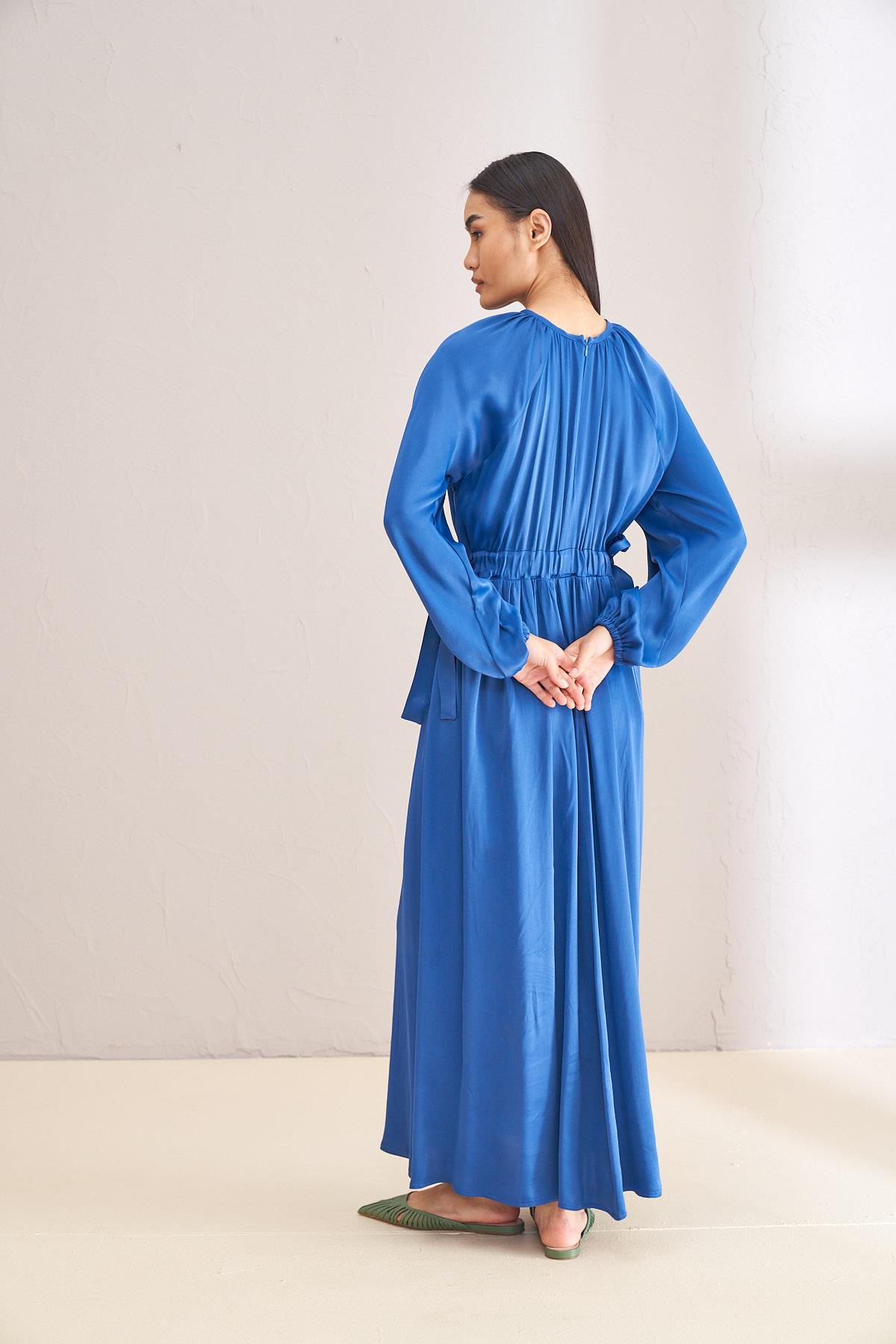 STELLA LACİVERT ELBİSE 2144