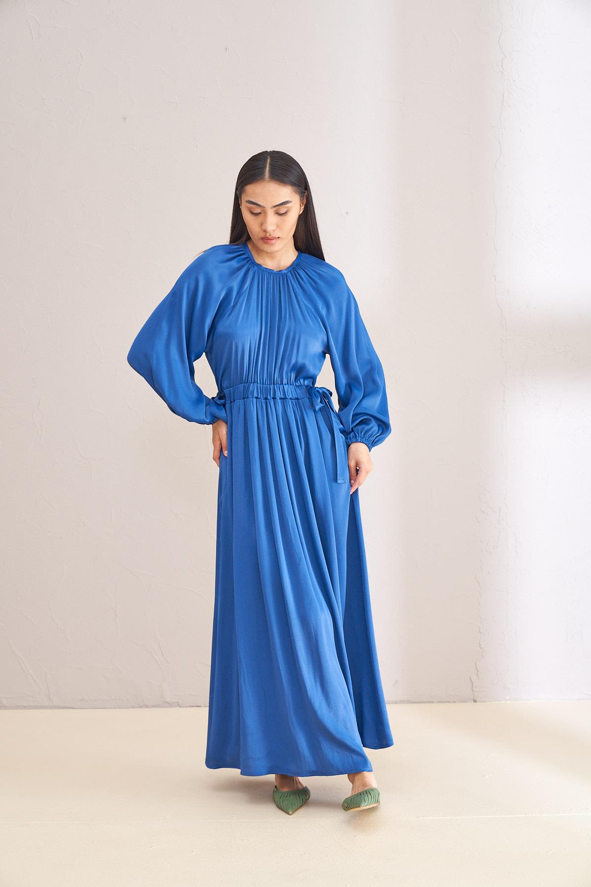 STELLA LACİVERT ELBİSE 2144