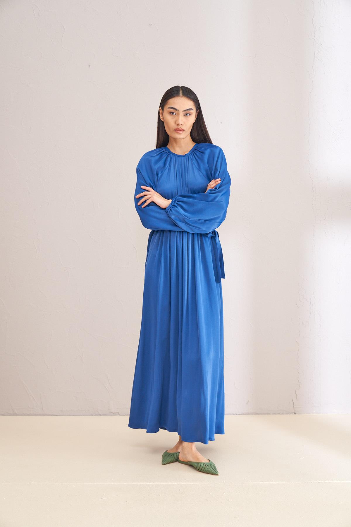 STELLA LACİVERT ELBİSE 2144