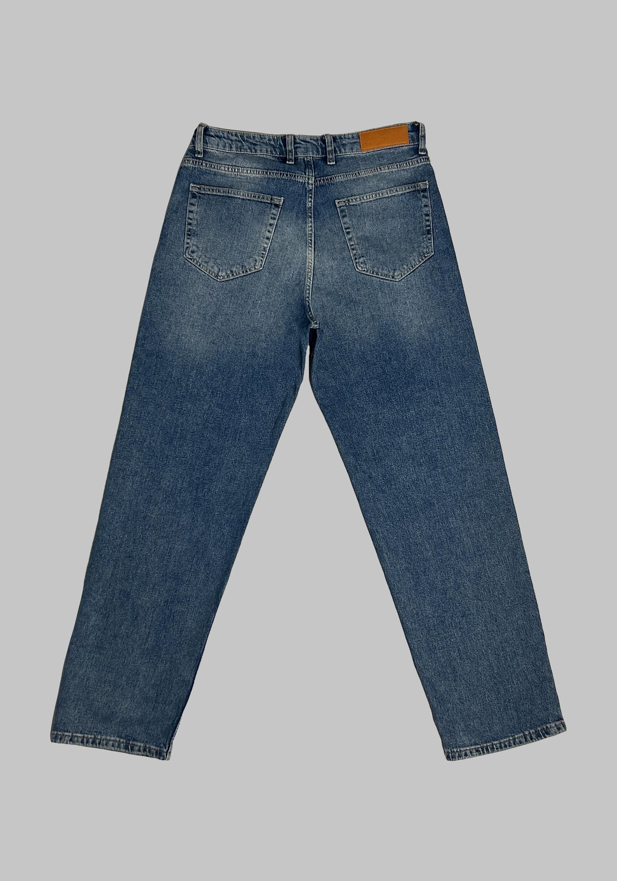 NATURAL TOPRAK BAGGY JEAN KOYU MAVİ