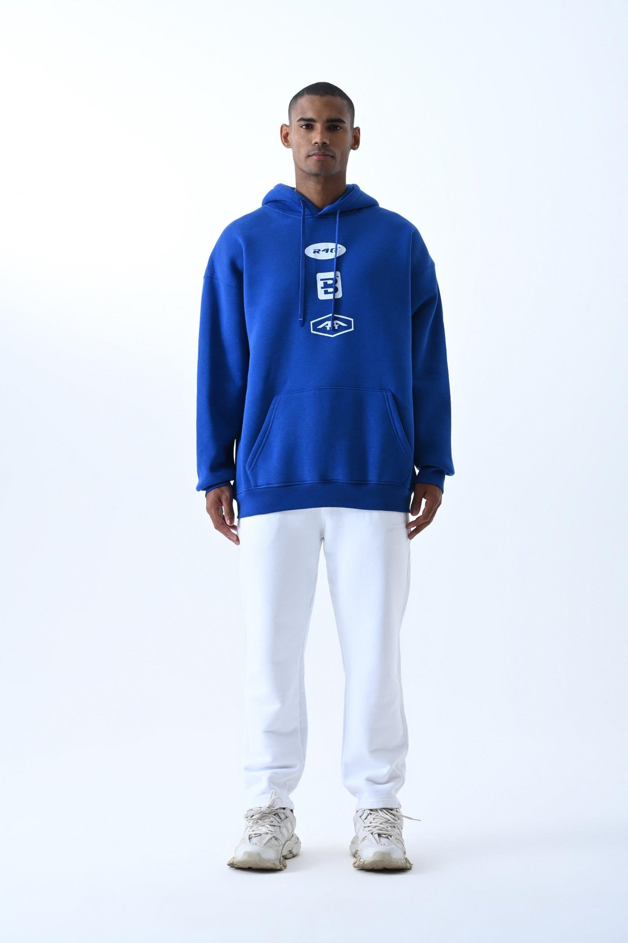 R4N OVERSIZE HOODIE SAKS MAVİ