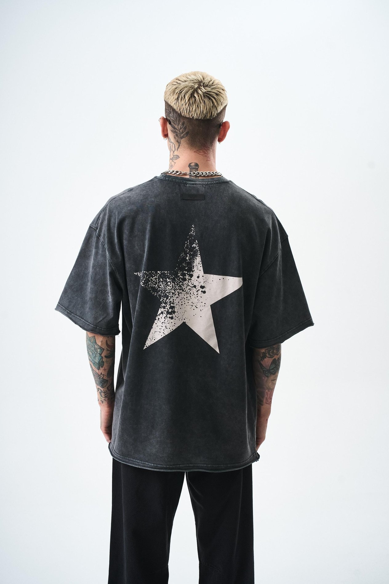 Saint World Washed Oversize T-shirt Antrasit