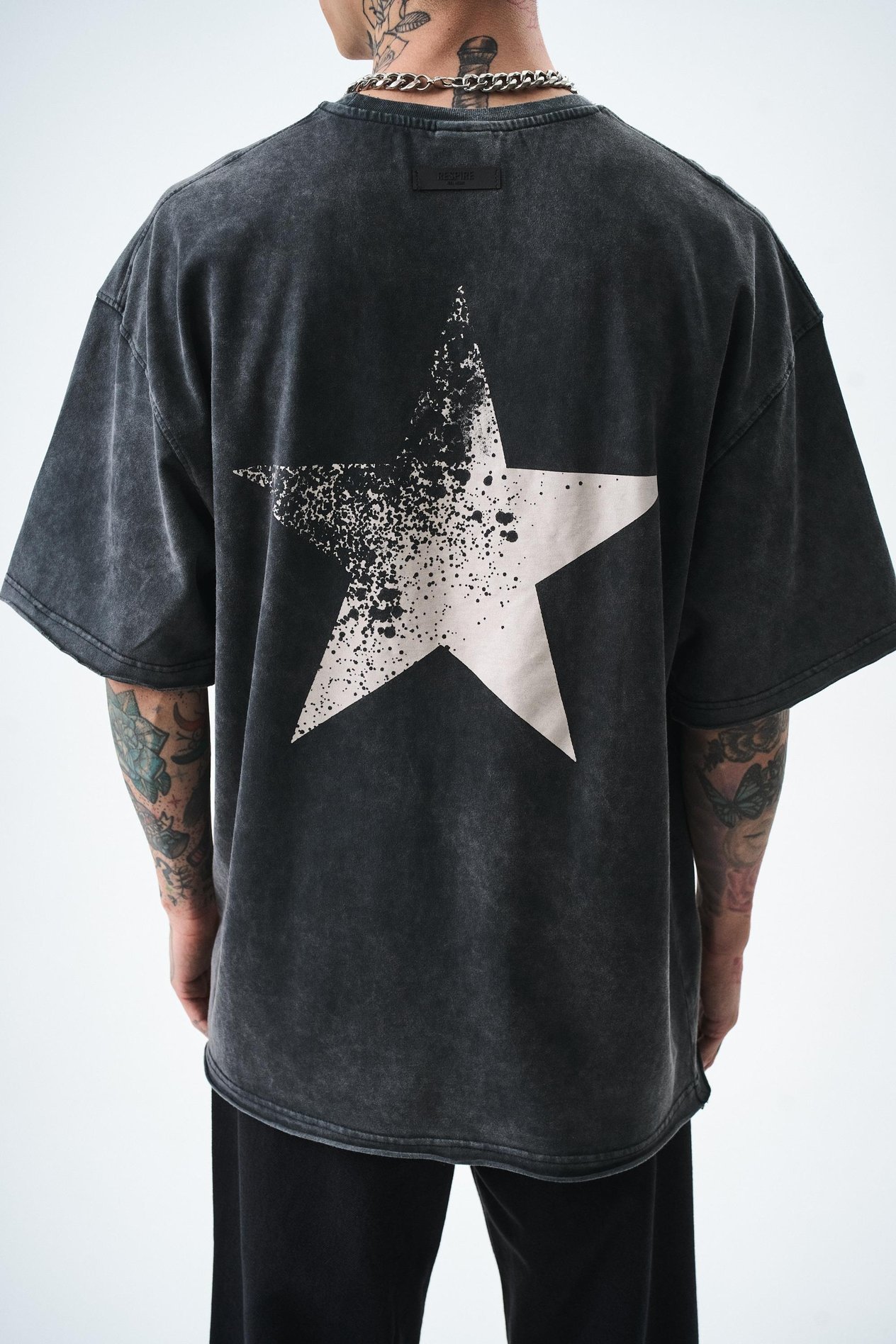 Saint World Washed Oversize T-shirt Antrasit