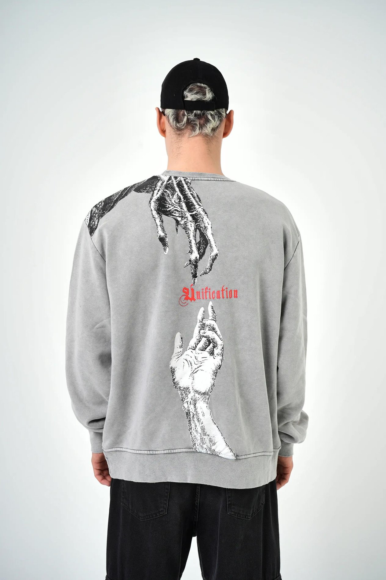 UNIFICATION YIKAMALI SWEATSHIRT GRİ