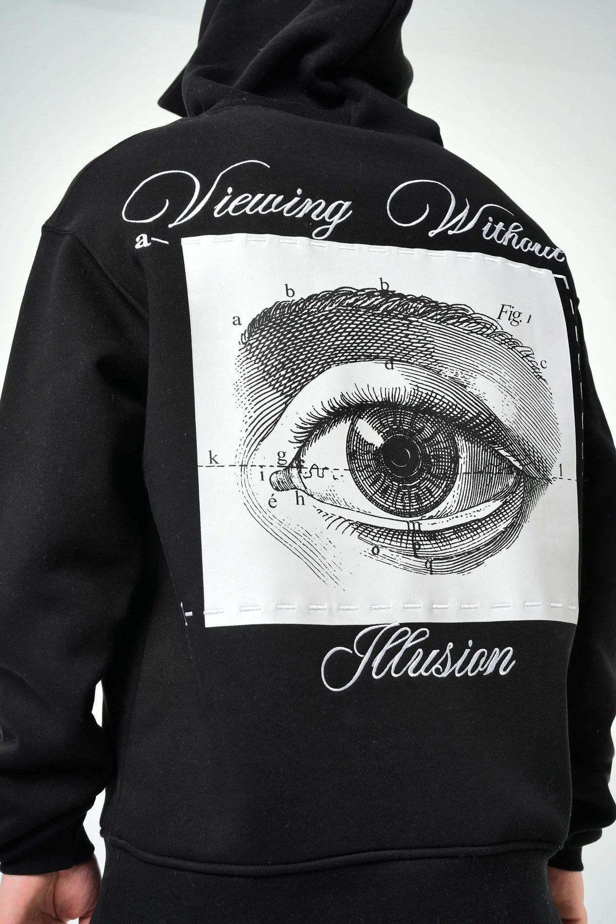 VIEWING WITHOUT OVERSIZE HOODIE SİYAH
