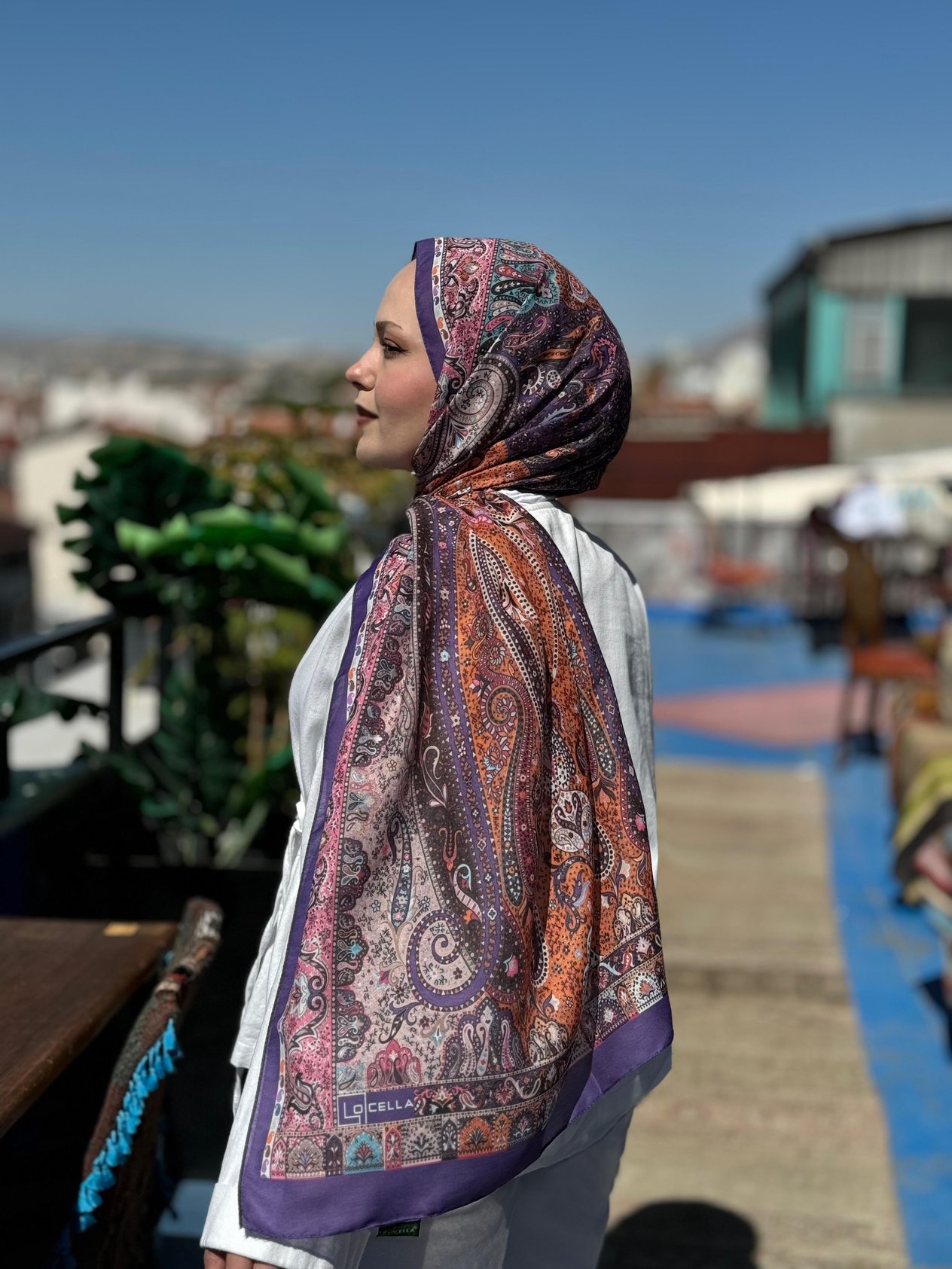 Locella Koza Pamuk Şal-4094