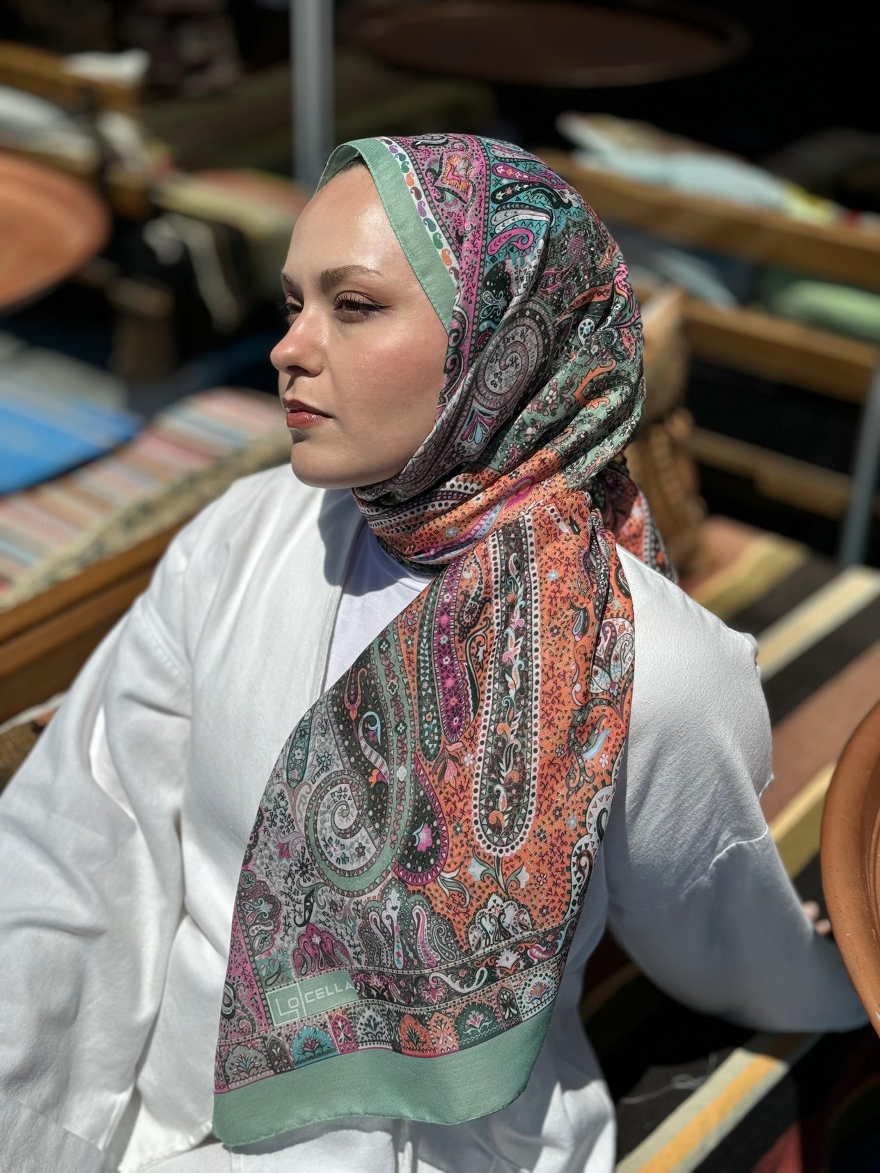 Locella Koza Pamuk Şal-4094