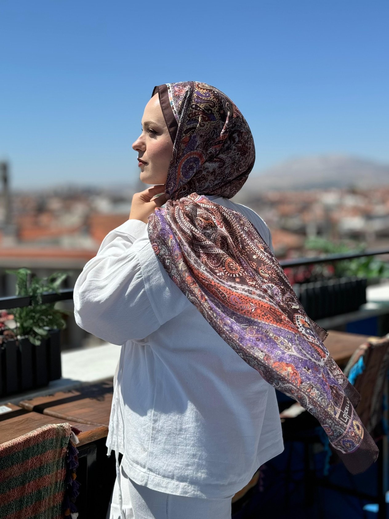 Locella Koza Pamuk Şal-4094