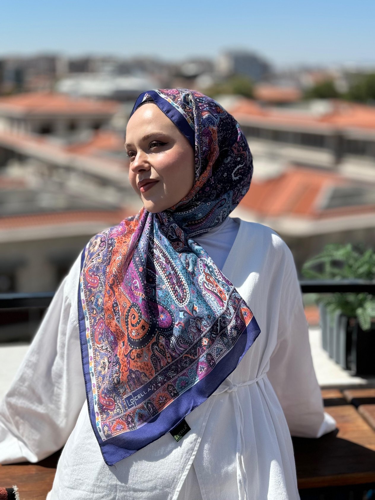 Locella Koza Pamuk Şal-4094