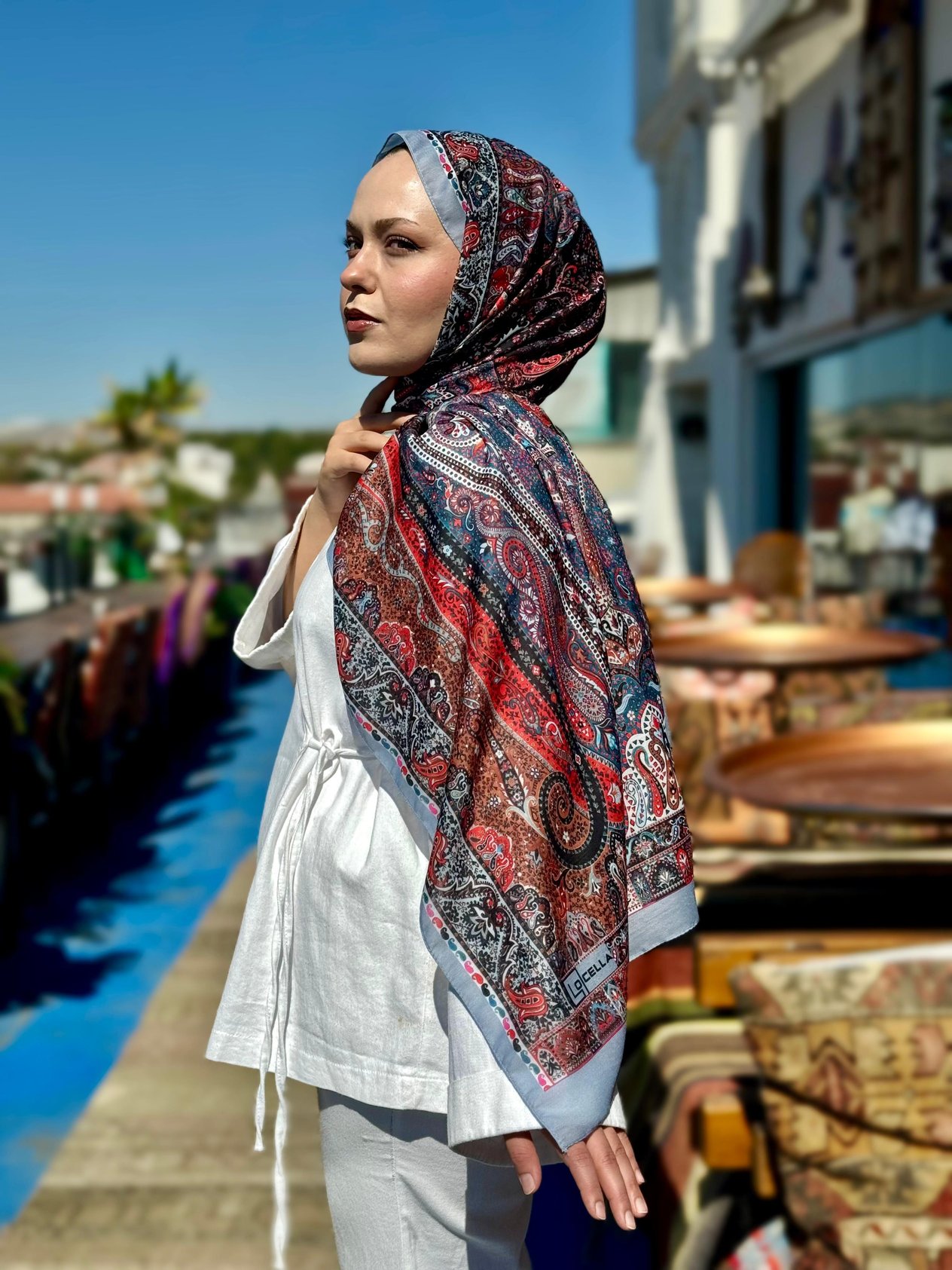 Locella Koza Pamuk Şal-4094
