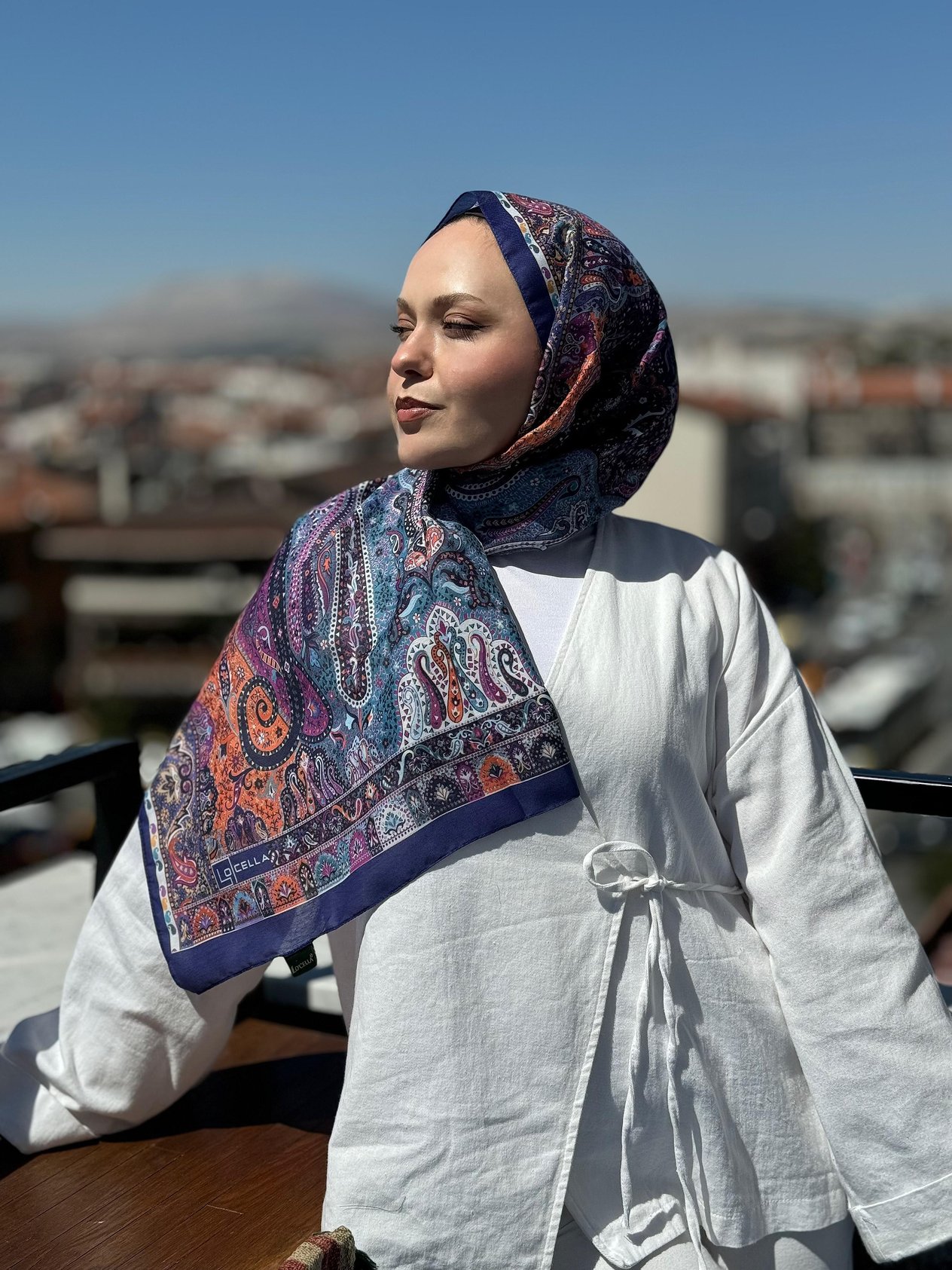 Locella Koza Pamuk Şal-4094