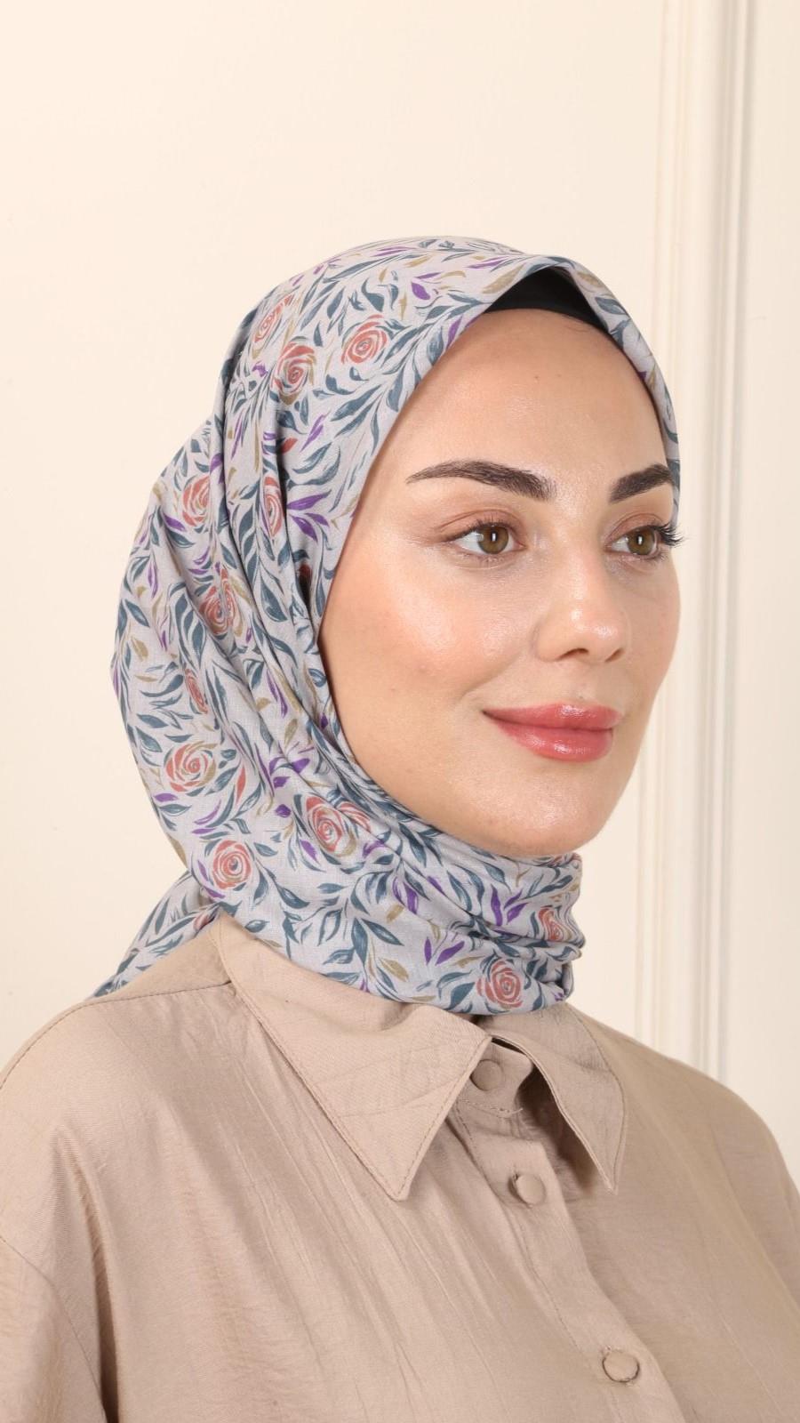 Locella Pamuk Vual Eşarp Petrol-4