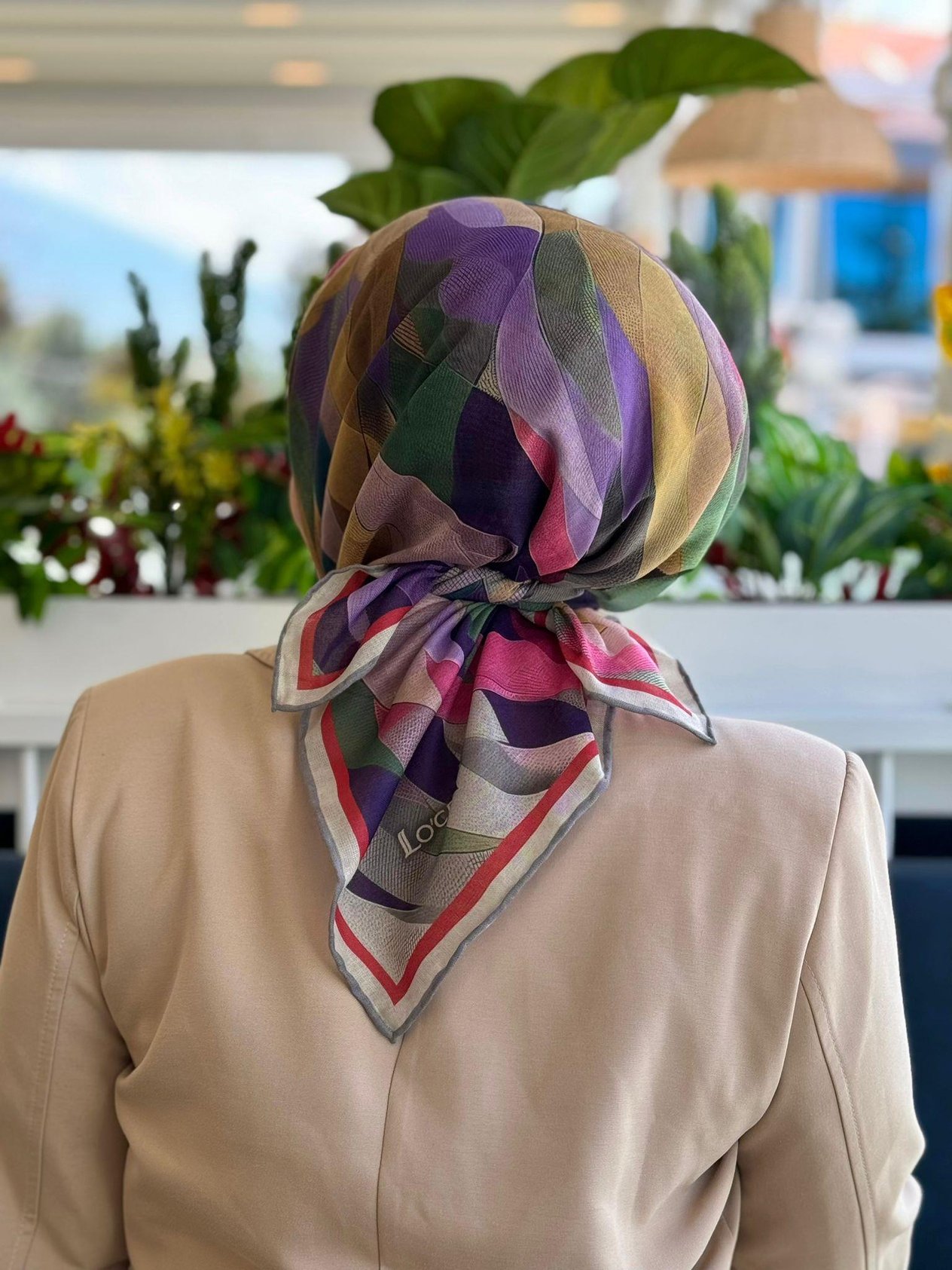 Locella Soft Pamuk Eşarp-1192-1-Füme