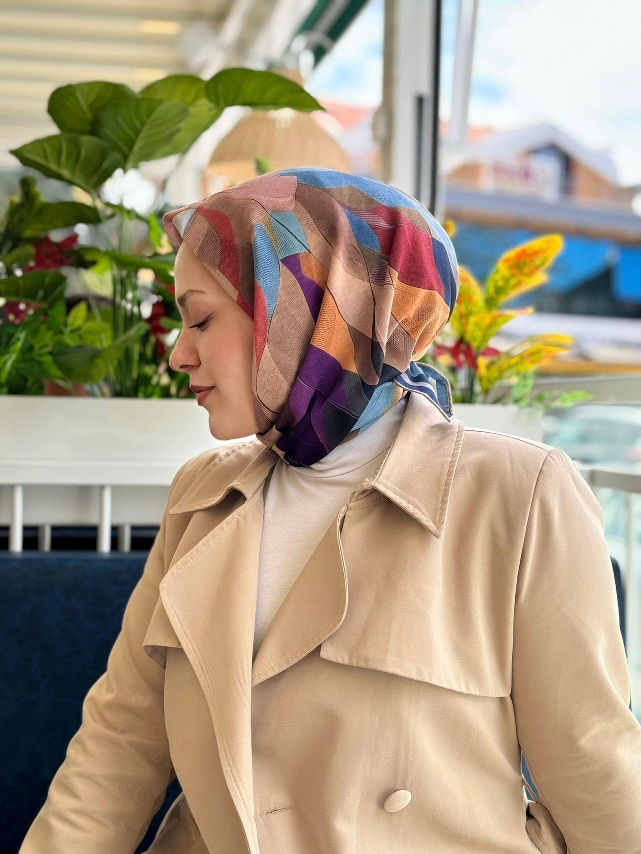 Locella Soft Pamuk Eşarp-1192-1-Füme