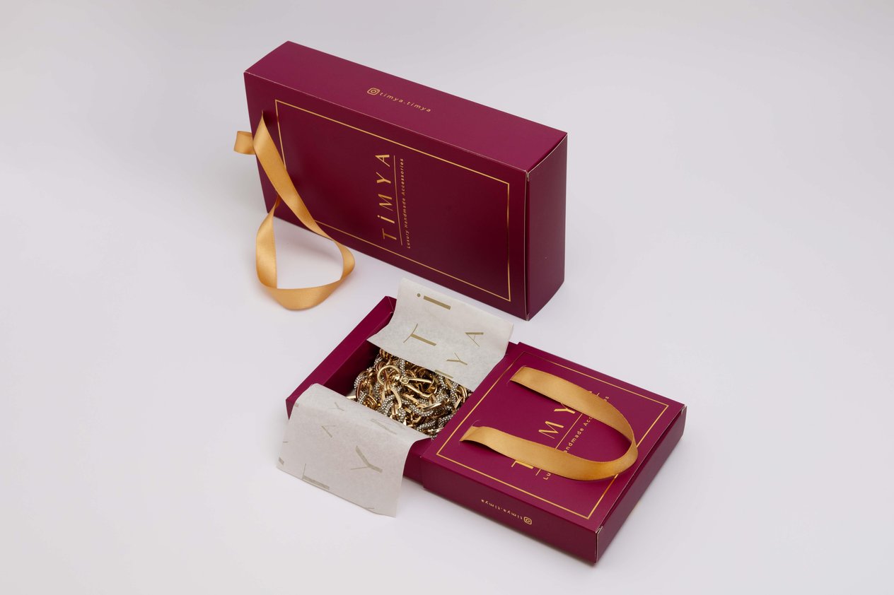Gold Chain Telefon Askısı Krem