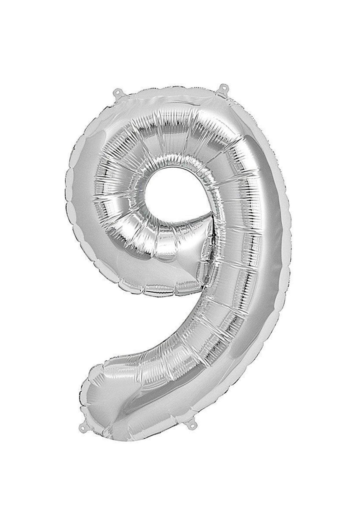 34'' Rakam Folyo Balon Silver 75 cm  ( 9 )