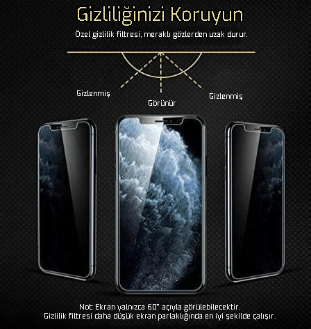 iPhone 11 Pro Max Hayalet Ekran Gizli Privacy Tam Kaplayan Ekran koruyucuEkran KoruyucularıiPhone 11 Pro Max Hayalet Ekran Gizli Tam Kaplayan Ekran Koruyucu - Yiğit GSM