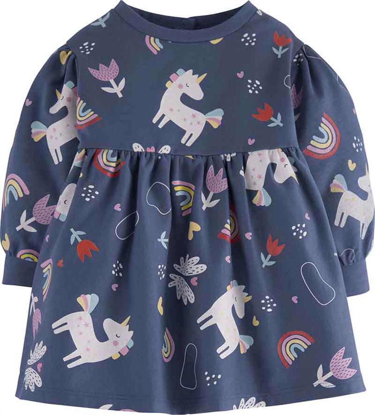 Unicorn Baskılı Elbise 15837