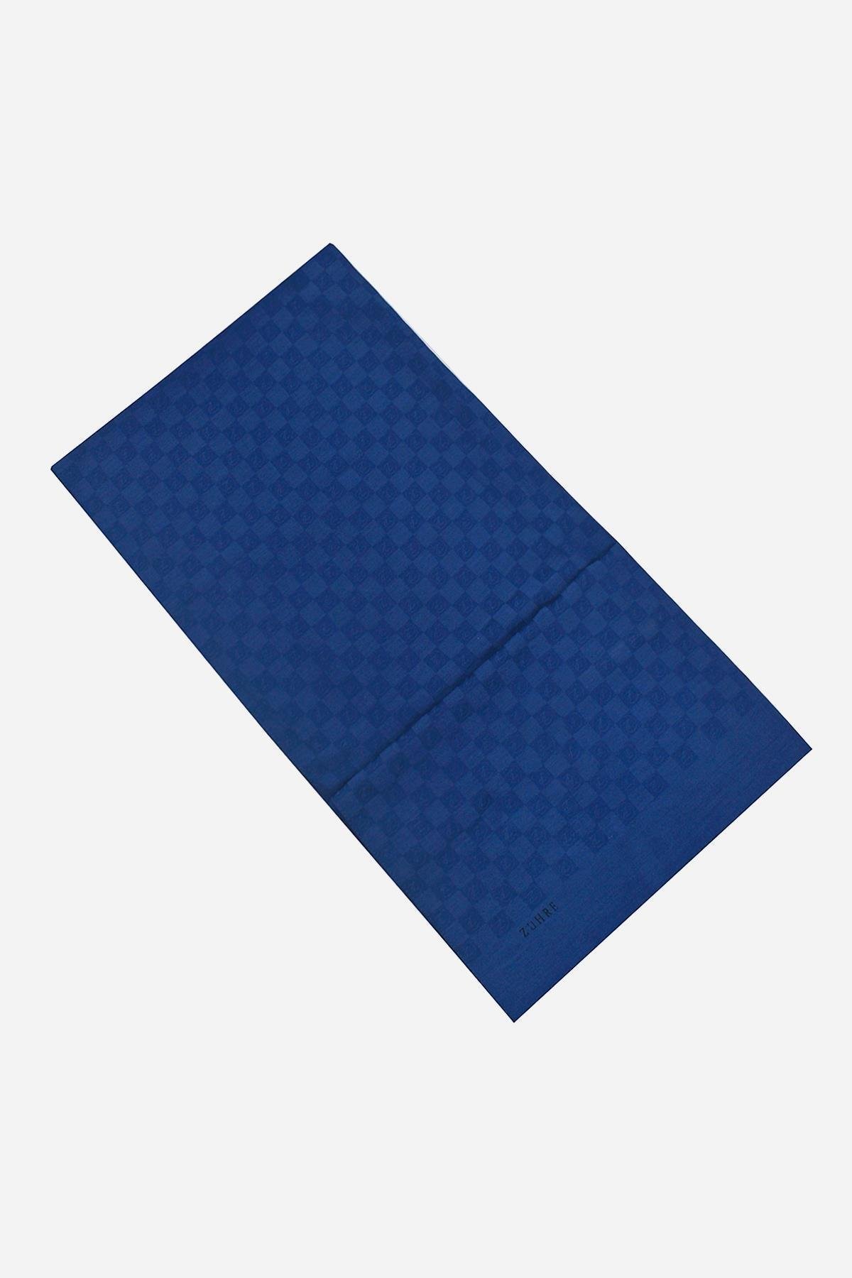 Monogram Desenli Lacivert Seher Şal 0106
