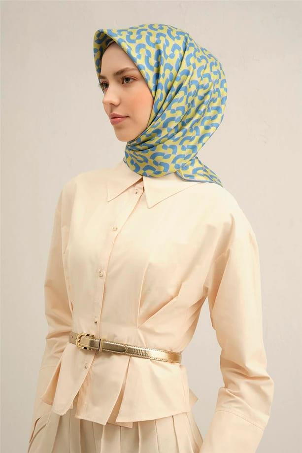 ARMİNE DESENLİ SAF İPEK TWİLL EŞARP 9321D