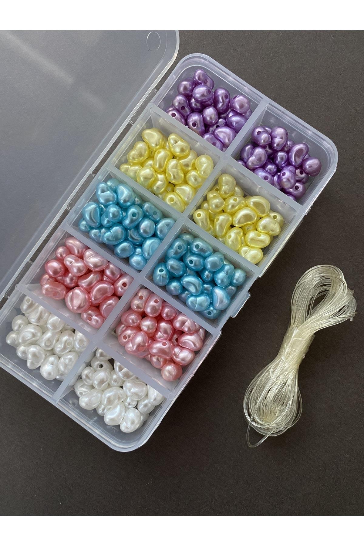 10lu Organizer Kutuda Incili Takı Hobi Set