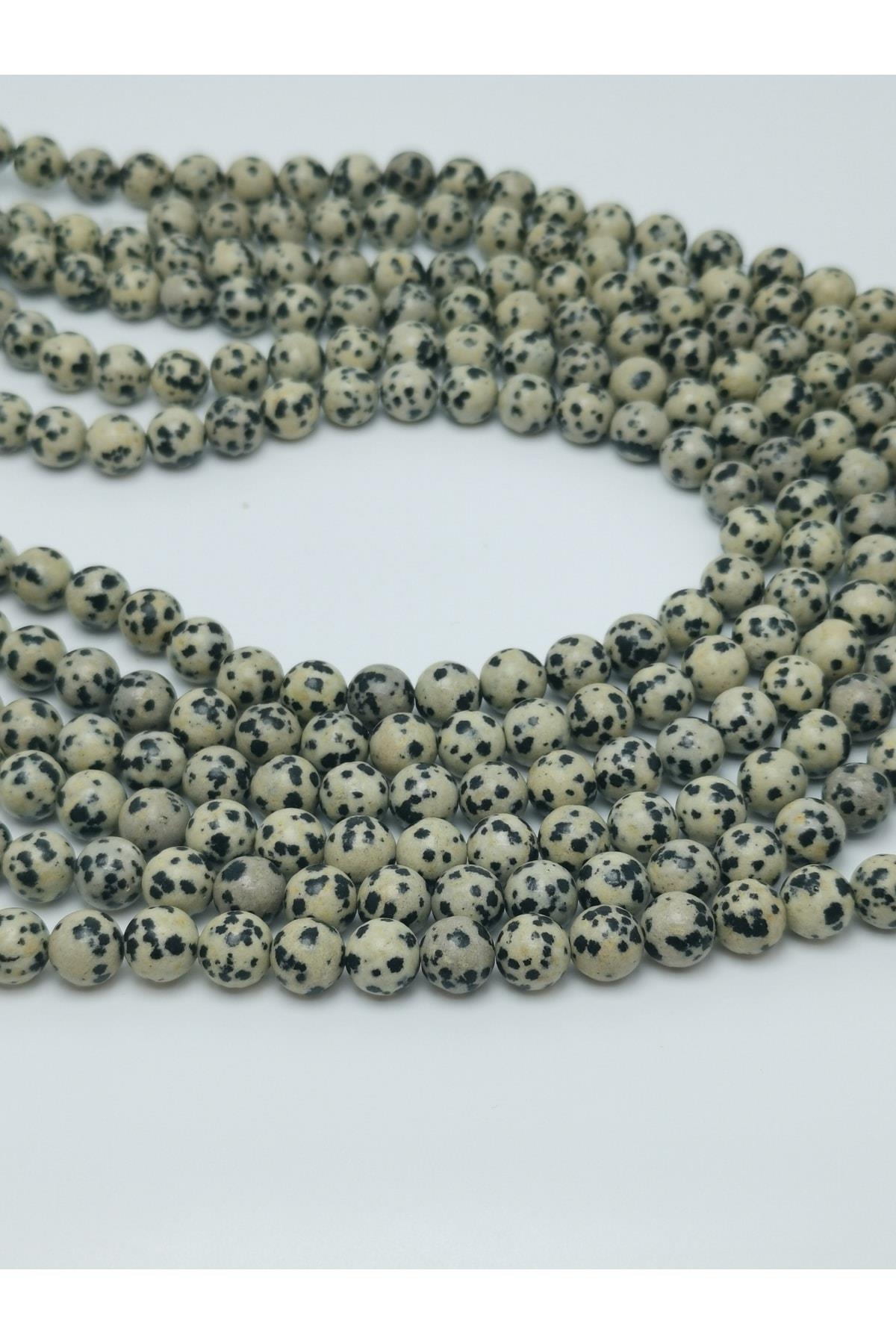 Beyaz Jasper Doğal Taş Dizisi 8mm Doğaltaş
