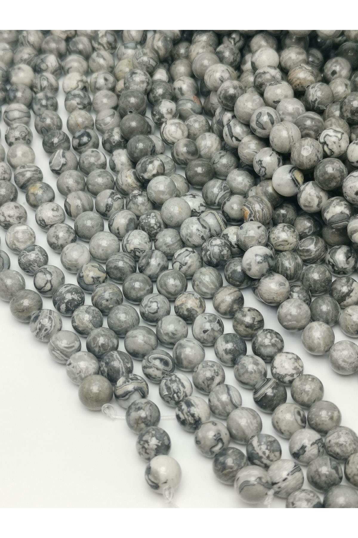 Dumanlı Jasper Doğal Taş Dizisi 8mm Doğaltaş