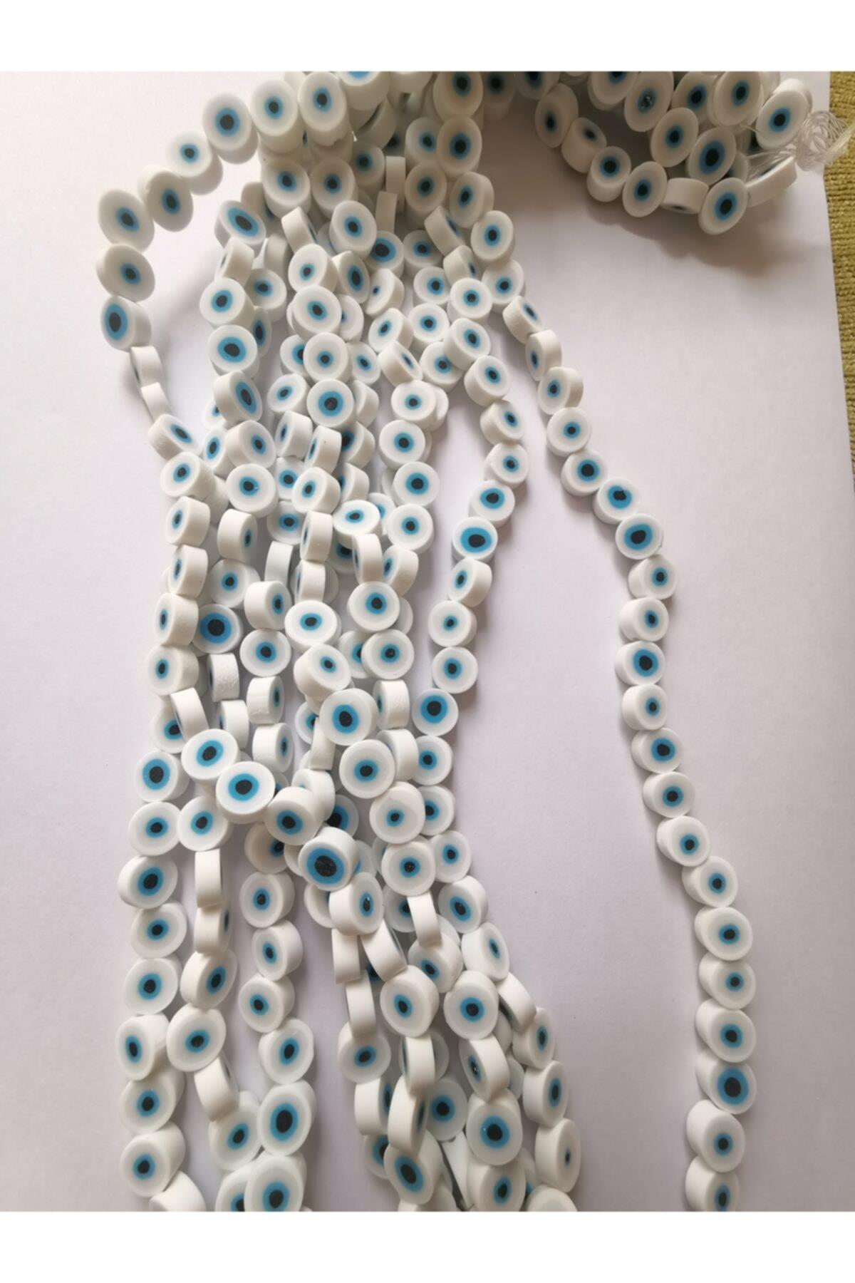 Fimo Polimer Nazar Boncuk Takı Malzemesi (DİZİ 40 ADET) 1 Dizi