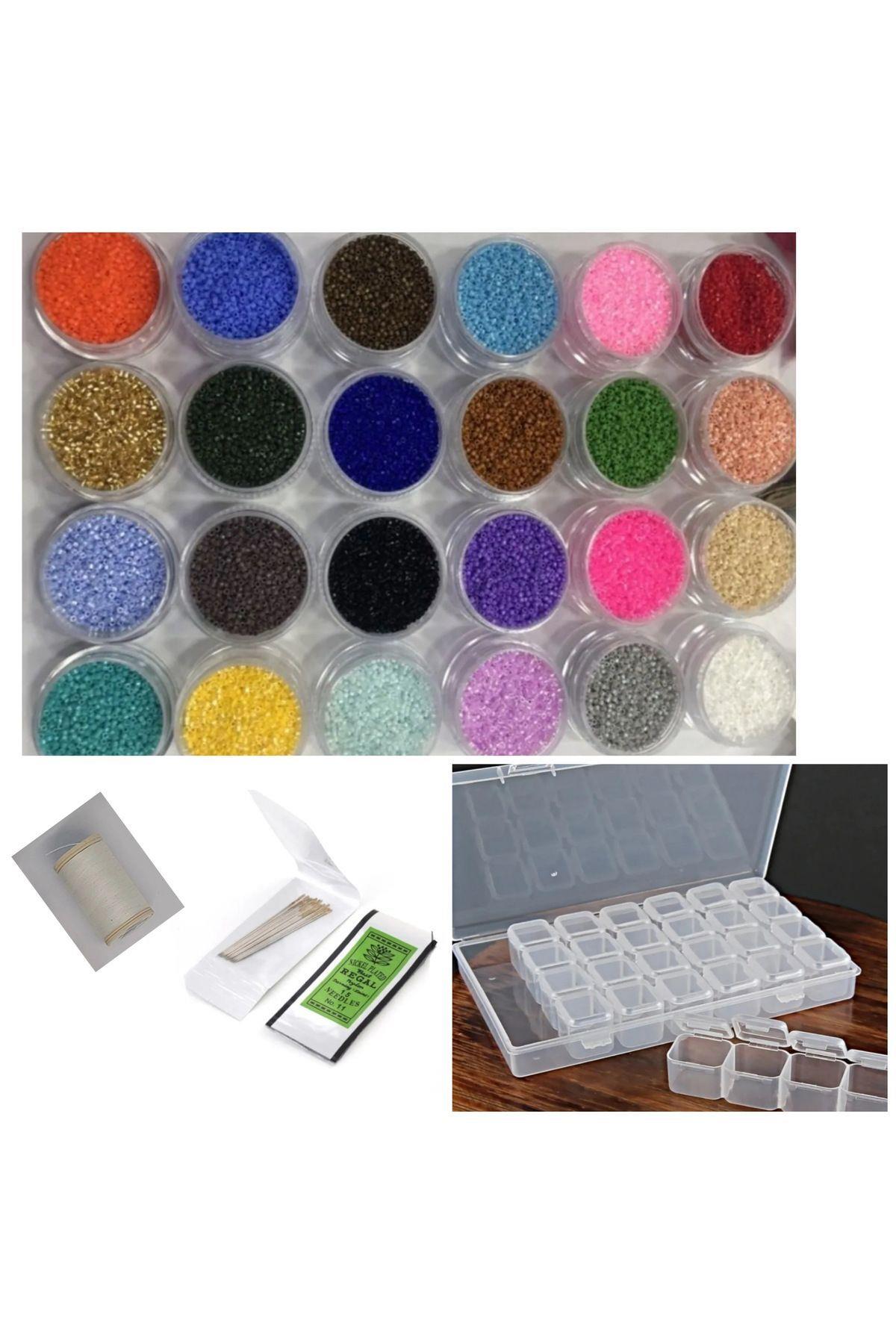 Miyuki Delika Dev Set  11-0 24 Farklı Renk 2 gram( Toplam 48 gr). (SET 23)