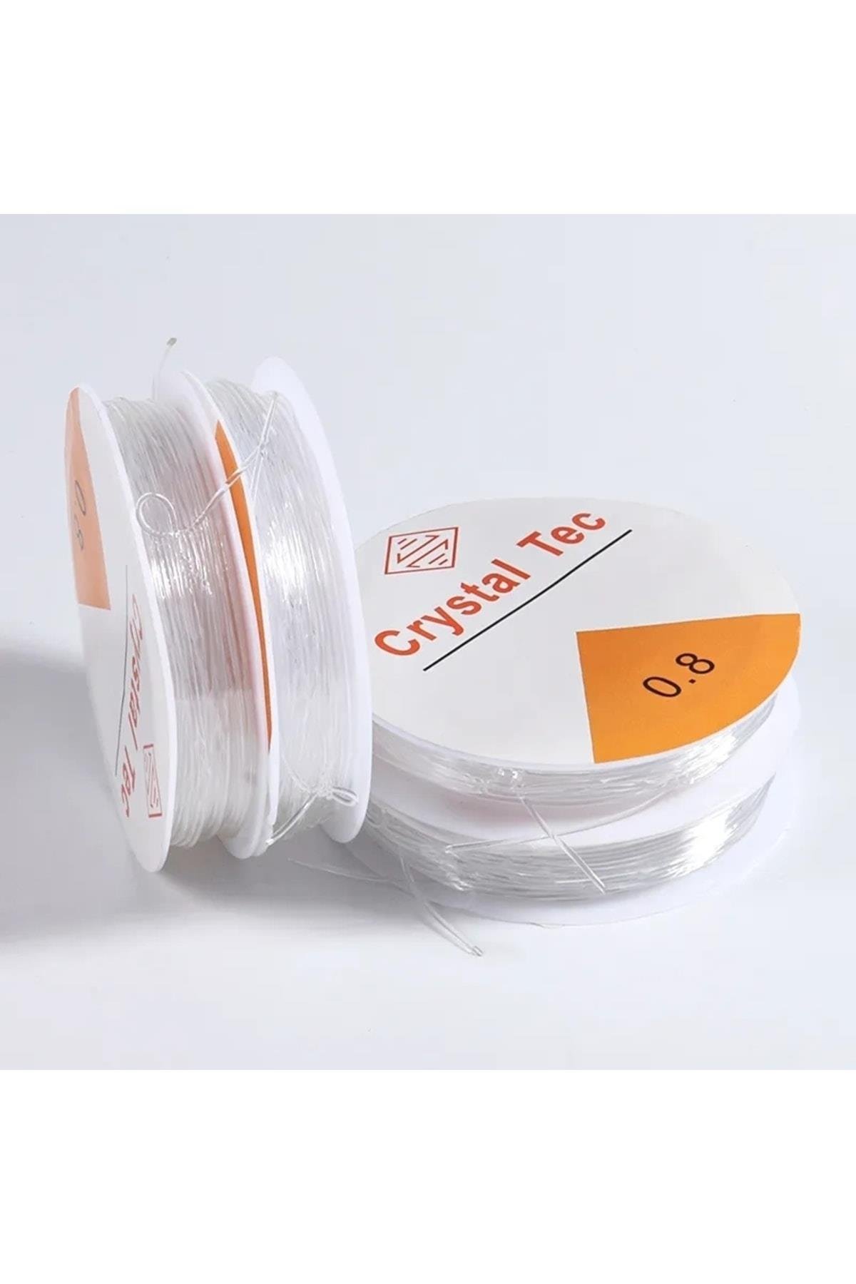 Takı Yapımı Için Şeffaf Esnek Misina 1 Adet 0.8mm