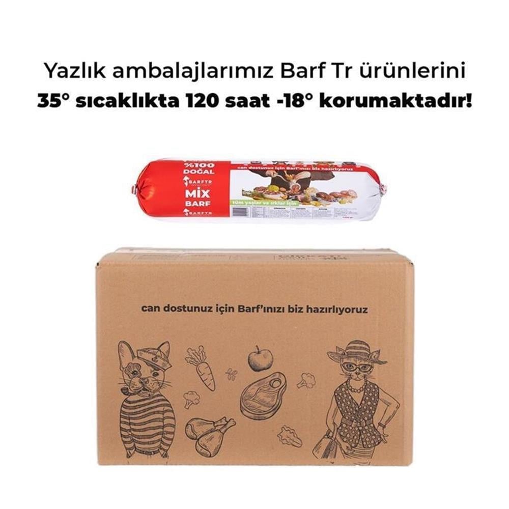 Mix Barf 13 kg 770 GR Salam Paket Tekli Ambalajlarda Köpek Maması