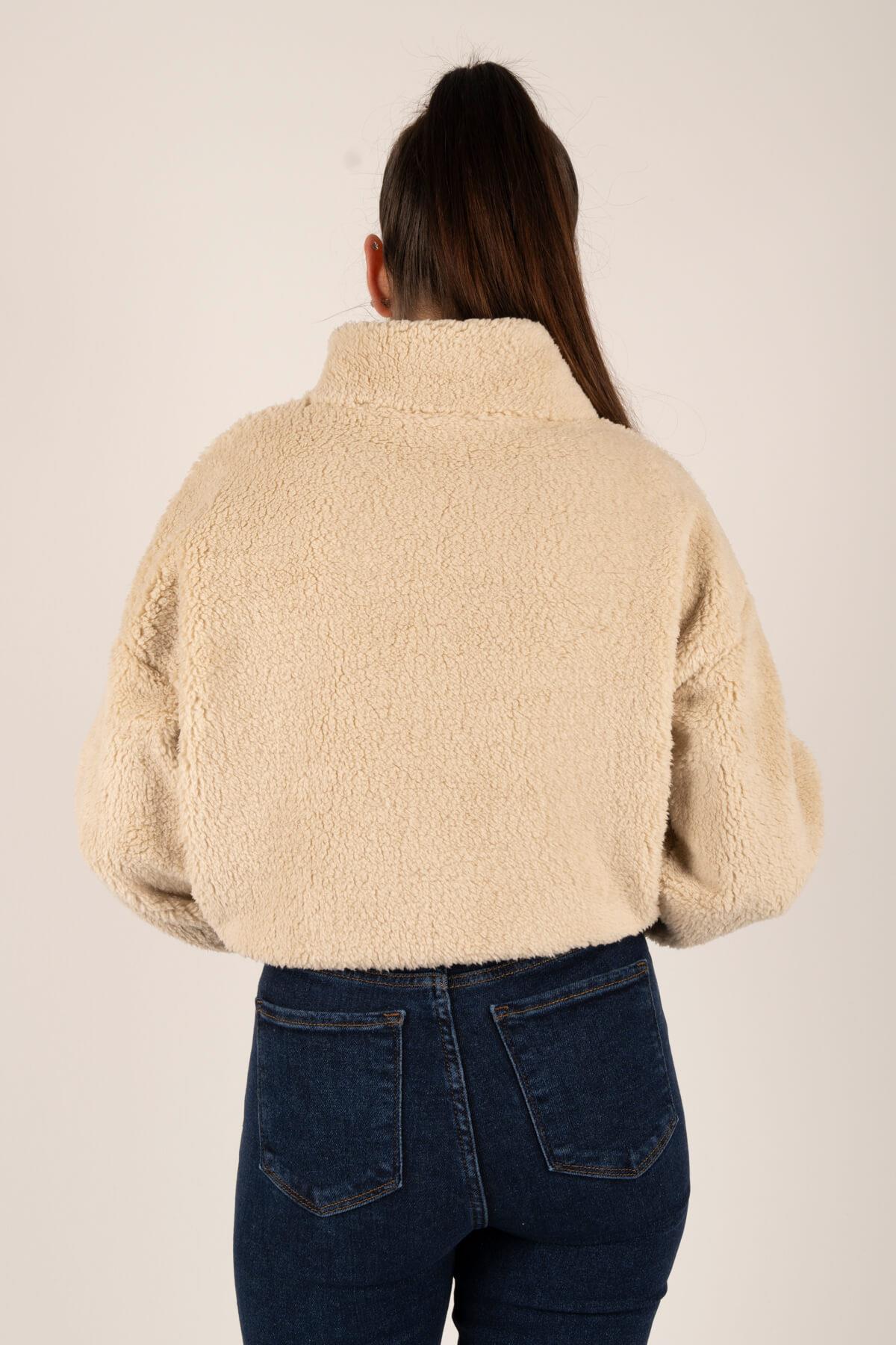 Ayıcık Nakışlı Peluş SweatKADIN SWEATSHİRT