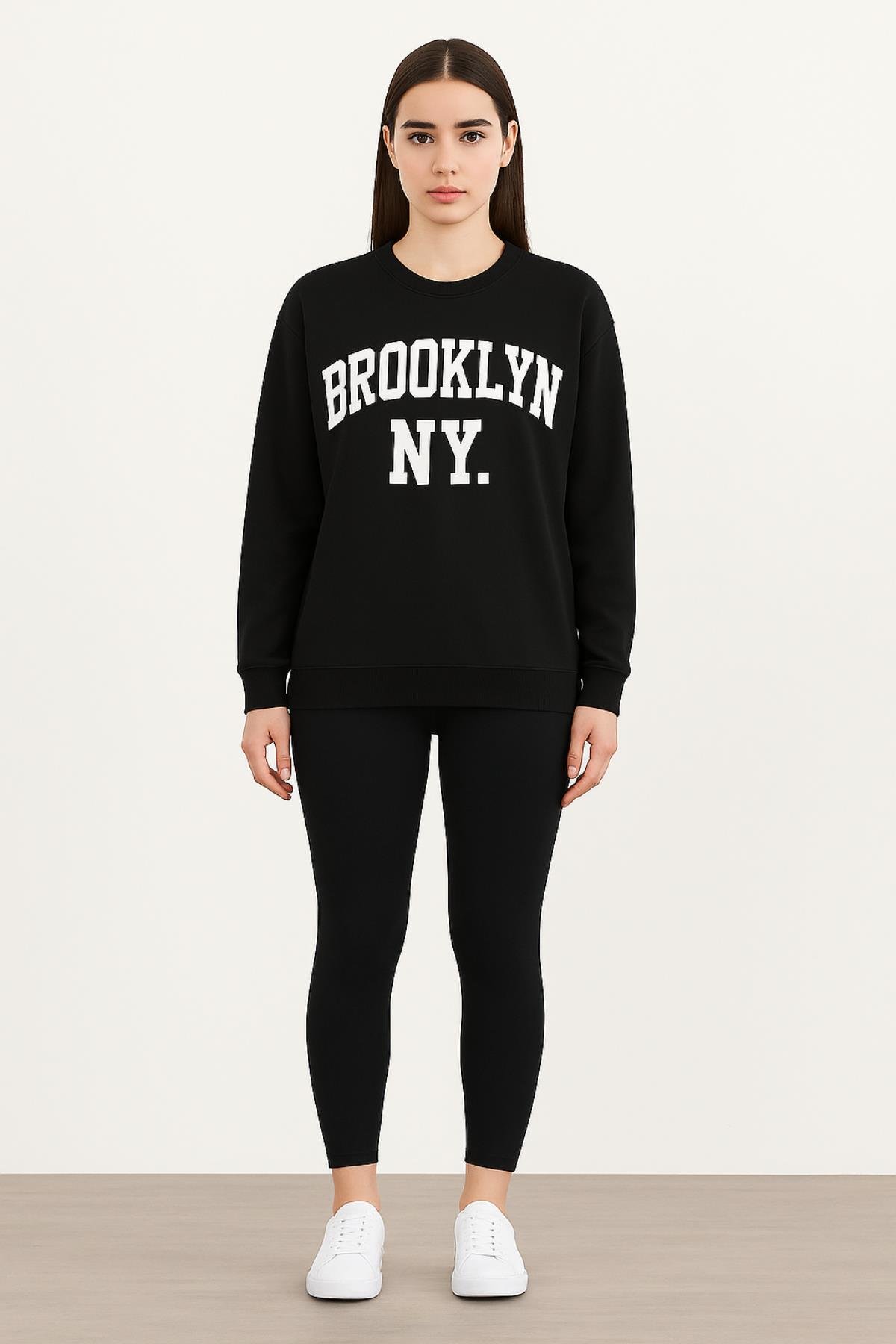 Broklyn Baskılı SweatKADIN SWEATSHİRT