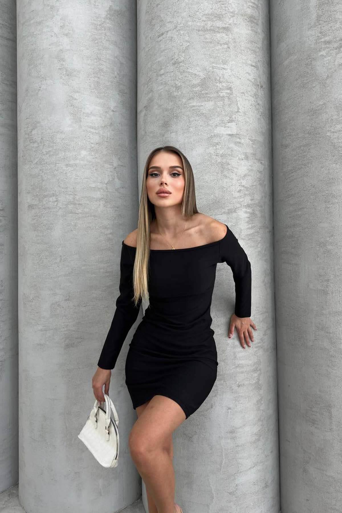 Kayık Yaka ElbiseKADIN ELBİSE