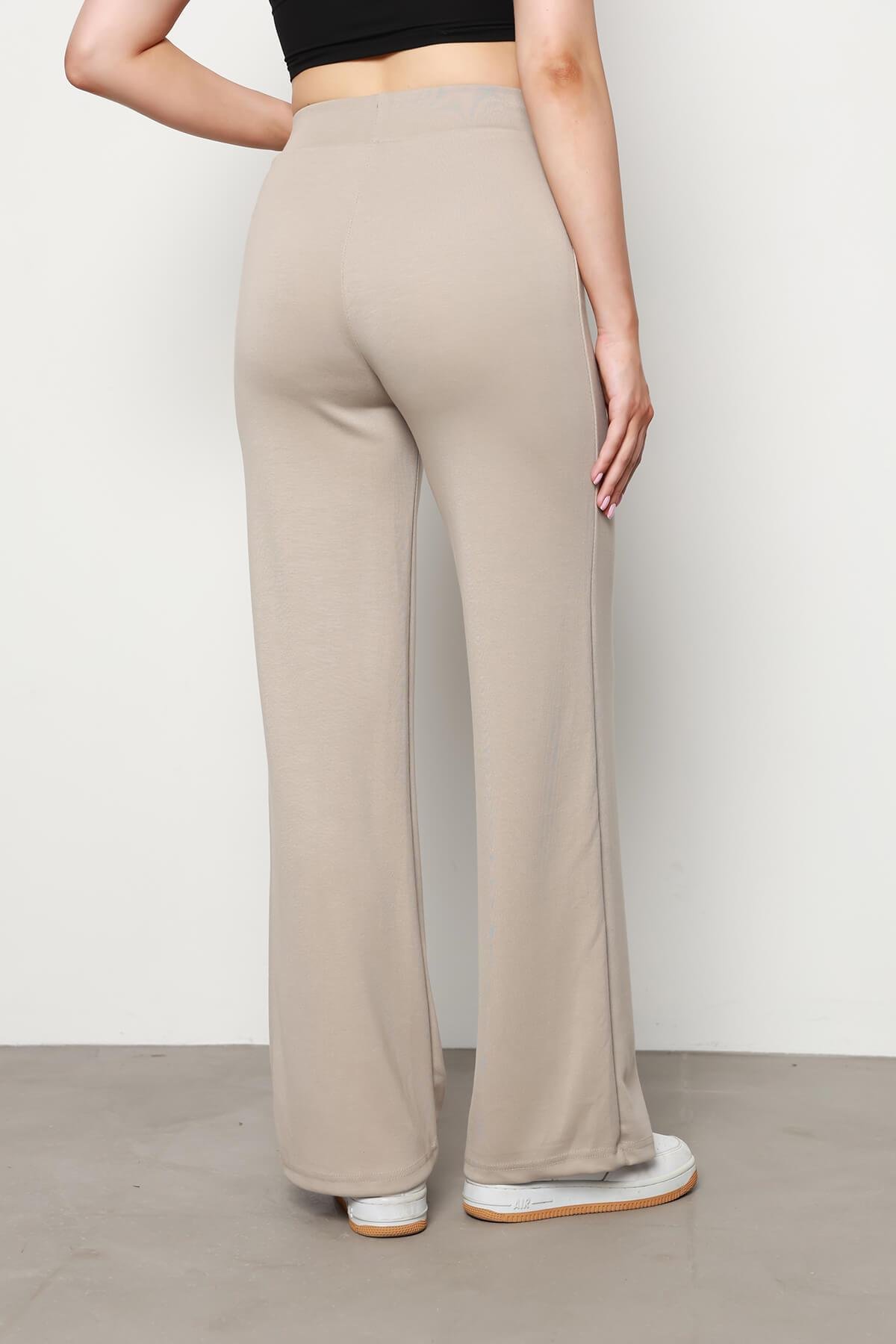 Modal Çimalı Bol Paça PantolonKADIN PANTOLON
